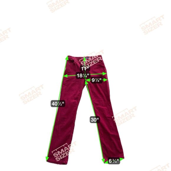 Chaps Womens Corduroy Pants Red Velvet Feel Size 6 Preppy Y2K Style Fall - Picture 14 of 14